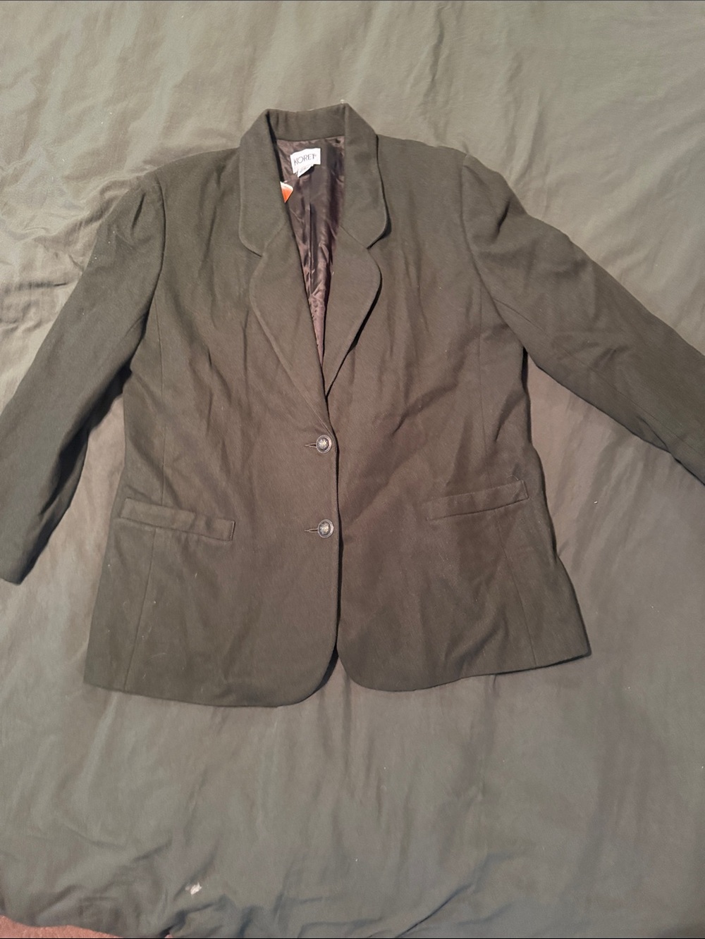 Koret Dark Olive Single-Breasted Women's Blazer